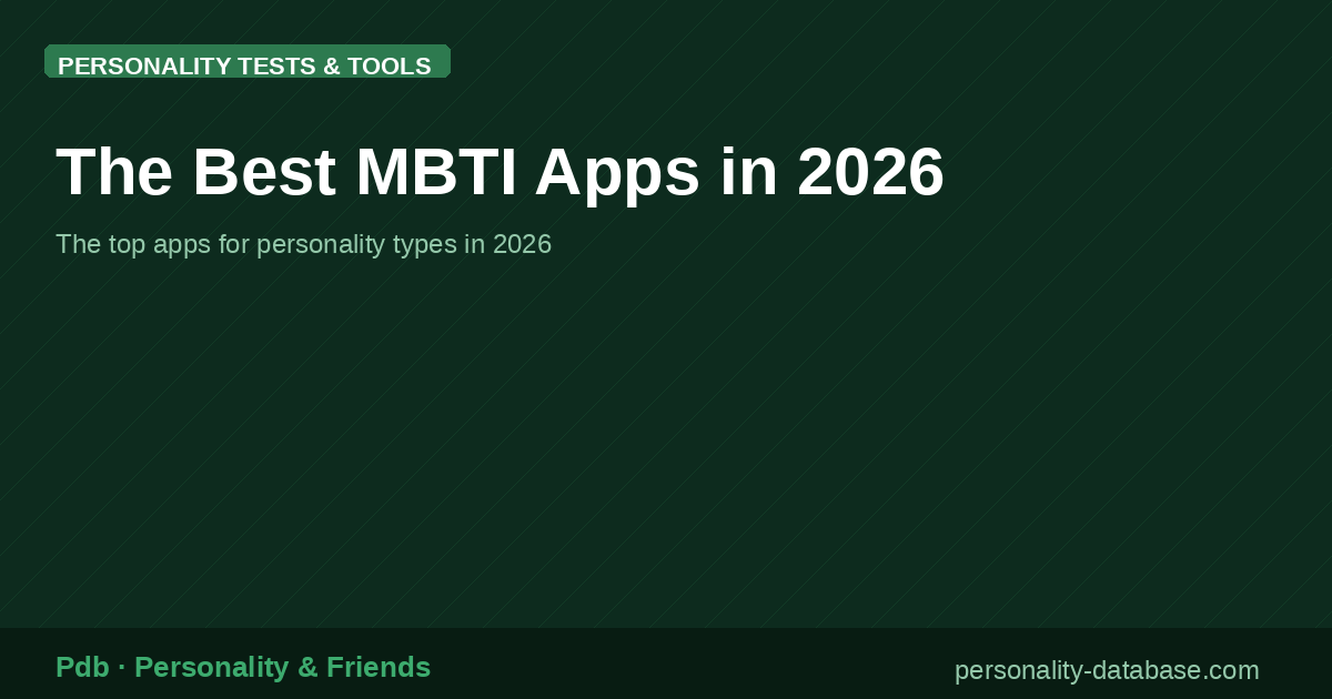 The Best MBTI Apps in 2026