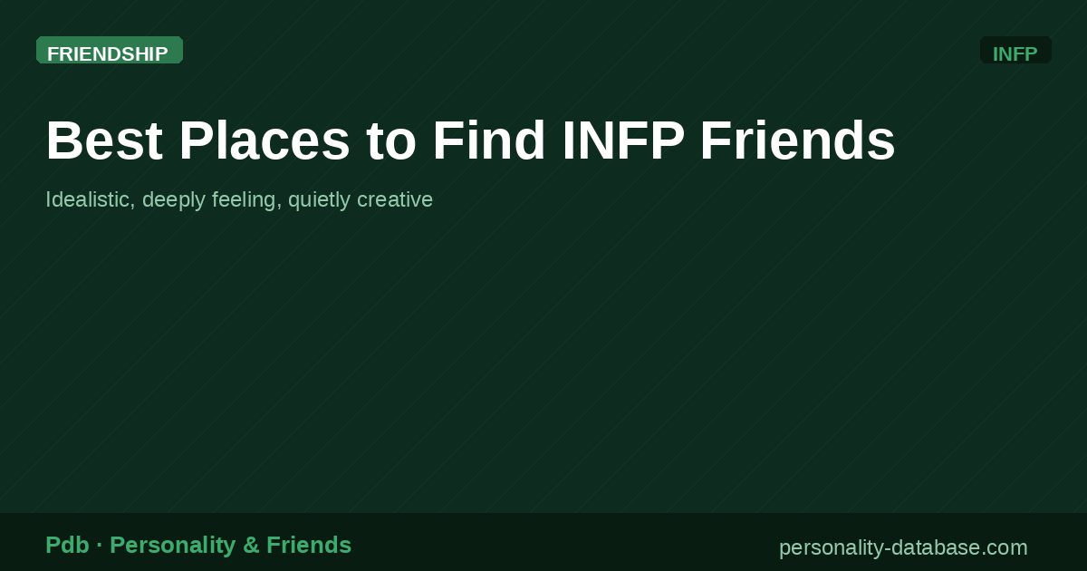 Best Places to Find INFP Friends