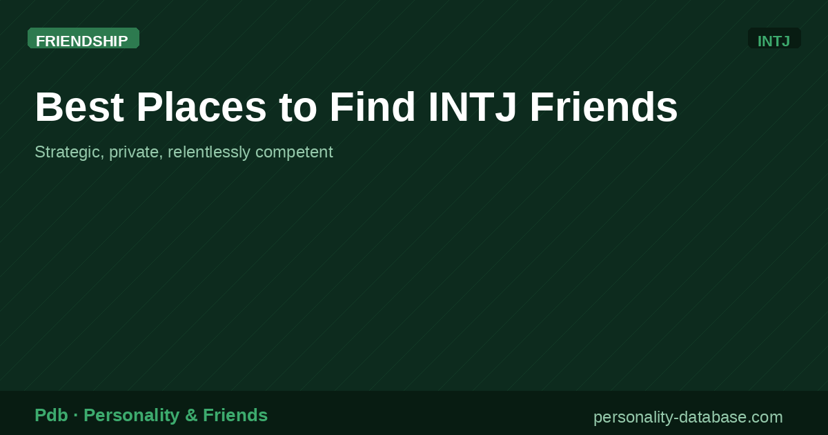 Best Places to Find INTJ Friends