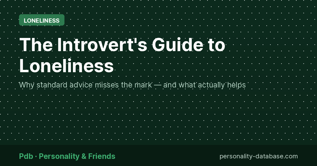 The Introvert's Guide to Loneliness | Pdb